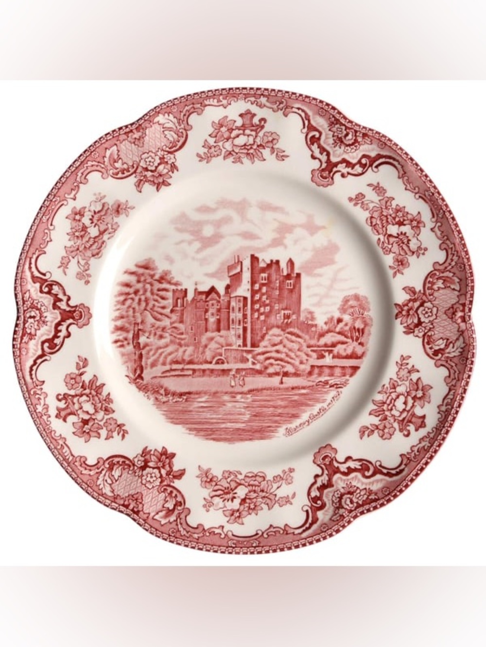 Johnson Brothers Old Britain Castles Pink Scalloped Edge Dinner Plate